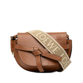 ロエベ ゲート 斜めかけ ショルダーバッグ ブラウン ベージュ レザー レディース LOEWE 中古