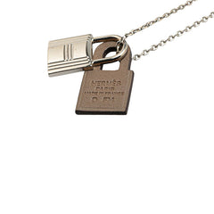 エルメス オーケリー PM ネックレス シルバー エトゥープ メタル スイフト レディース HERMES 【中古】