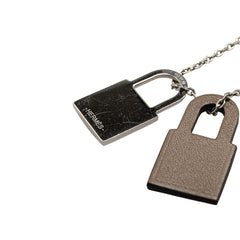 エルメス オーケリー PM ネックレス シルバー エトゥープ メタル スイフト レディース HERMES 【中古】
