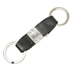 ルイ ヴィトン ノマド ポルト クレ ヴァレ キーリング M85034 ブラック シルバー レザー メタル レディース LOUIS VUITTON 【中古】