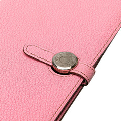 エルメス ドゴンロング 長財布 ピンク トリヨンクレマンス レディース HERMES 【中古】