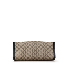 グッチ GGスプリーム パドロック チェーン ショルダーバッグ 479197 ベージュ ブラック PVC レザー レディース GUCCI 【中古】