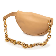 ボッテガヴェネタ ザ チェーンポーチ ショルダーバッグ ボディバッグ ベージュ レザー レディース BOTTEGAVENETA 【中古】