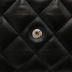 シャネル ココマーク マトラッセ 斜め掛け チェーン ショルダーバッグ ウォレット A33814 ブラック ラムスキン レディース CHANEL 【中古】