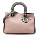 ディオール ディオリッシモ ハンドバッグ ショルダーバッグ 2WAY ピンク グレー レッド レザー レディース Dior 【中古】