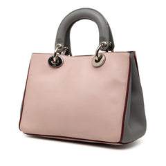 ディオール ディオリッシモ ハンドバッグ ショルダーバッグ 2WAY ピンク グレー レッド レザー レディース Dior 【中古】