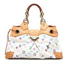 ルイ ヴィトン モノグラムマルチカラー ウルスラ ハンドバッグ M40123 ブロン ホワイト PVC レザー レディース LOUIS VUITTON 【中古】