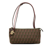 フェンディ ズッキーノ ハンドバッグ ポーチ 8BR513 カーキグリーン ブラウン ピンク キャンバス レザー レディース FENDI 【中古】