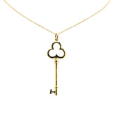 ティファニー キー トレフォイル ネックレス K18YG イエローゴールド レディース TIFFANY&Co. 【中古】