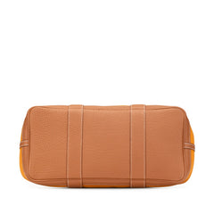 エルメス ガーデンパーティPM ハンドバッグ トートバッグ サフラン ゴールド ネゴンダ トワルオフィシエ レディース HERMES 【中古】