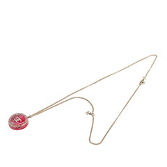 シャネル ココマーク チェーン ネックレス ゴールド ピンク メッキ レディース CHANEL 【中古】