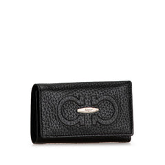 サルヴァトーレフェラガモ ガンチーニ キーケース ブラック レザー レディース Salvatore Ferragamo 【中古】