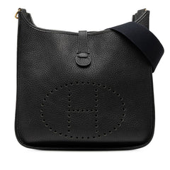 エルメス エブリンGM 斜め掛け ショルダーバッグ ブラック トリヨンクレマンス レディース HERMES 【中古】