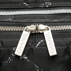 シャネル 旧トラベルライン ハンドバッグ ミニハンドバッグ ブラック ホワイト ナイロン レディース CHANEL 【中古】