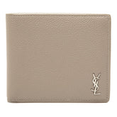 サンローラン タイニーカサンドラ YSLロゴ 二つ折り財布 610193 ベージュ系 レザー レディース SAINT LAURENT 【中古】