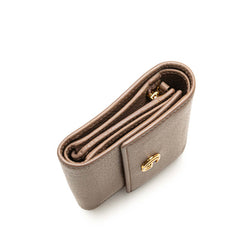 グッチ GGマーモント 三つ折り財布 546584 グレージュ レザー レディース GUCCI 中古