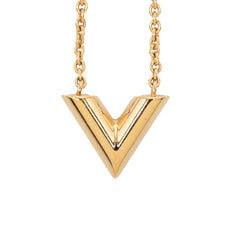 ルイ ヴィトン エセンシャルV チェーン ペンダントネックレス M00857 ゴールド メッキ レディース LOUIS VUITTON 【中古】