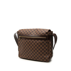 ルイ ヴィトン ダミエ バスティーユ 斜め掛け ショルダーバッグ N45258 ブラウン PVC レザー レディース LOUIS VUITTON 中古