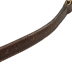 グッチ GGキャンバス アビー ショルダーバッグ 131326 ベージュ ブラウン キャンバス レザー レディース GUCCI 【中古】