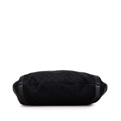 グッチ GGキャンバス ハンドバッグ ショルダーバッグ 2WAY 130734 ブラック キャンバス レザー レディース GUCCI 【中古】
