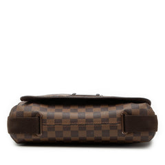 ルイ ヴィトン ダミエ ブルックリンMM 斜め掛け ショルダーバッグ N51211 ブラウン PVC レザー レディース LOUIS VUITTON 【中古】