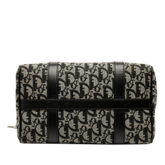 ディオール トロッター ハンドバッグ ミニボストンバッグ ブラック キャンバス レザー レディース Dior 【中古】