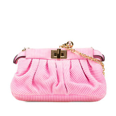 フェンディ ピーカブークリック チェーン ショルダーバッグ 8BP118 ピンク スウェード レディース FENDI 【中古】