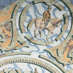 エルメス カレ90 PEINTRE DU CHEVAL 馬を描く画家 スカーフ ブルー系 マルチカラー シルク レディース HERMES 【中古】
