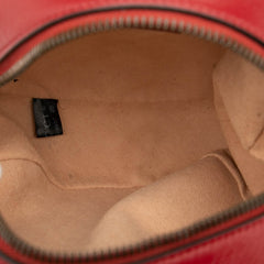 グッチ GGマーモント 斜め掛け チェーン ショルダーバッグ 550154 レッド レザー レディース GUCCI 【中古】