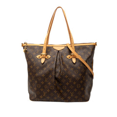 ルイ ヴィトン モノグラム パレルモGM トートバッグ ショルダーバッグ 2WAY M40146 ブラウン PVC レザー レディース LOUIS VUITTON 【中古】