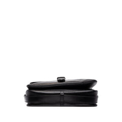 サンローラン YSLロゴ ベルトフラップ ショルダーバッグ ブラック レザー レディース SAINT LAURENT 中古