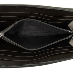 プラダ 三角ロゴプレート テスート 長財布 ラウンドファスナー M506 ダークグリーン ナイロン レディース PRADA 【中古】