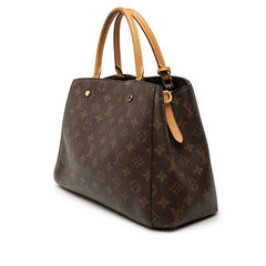 ルイ ヴィトン モノグラム モンテーニュMM ハンドバッグ ショルダーバッグ 2WAY M41056 ブラウン PVC レザー レディース LOUIS VUITTON 【中古】