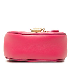 クロエ ドリュー ビジュー チェーン ハンドバッグ ショルダーバッグ 2WAY ピンク レザー レディース Chloe 中古