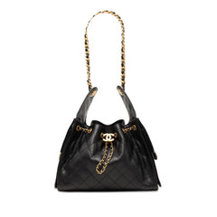 シャネル シャネル25 スモール ハンドバッグ チェーン ショルダー AS5293 ブラック キャビアスキン レディース CHANEL 【中古】