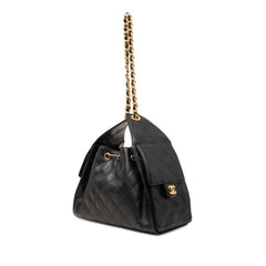 シャネル シャネル25 スモール ハンドバッグ チェーン ショルダー AS5293 ブラック キャビアスキン レディース CHANEL 【中古】