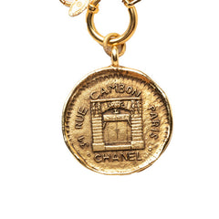 シャネル 31 RUE CAMBON カンボン ヴィンテージ ローグ チェーン ネックレス ゴールド メッキ レディース CHANEL 【中古】