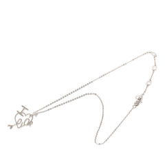 ディオール I LOVE DIOR ハートアロー チェーン ペンダント ネックレス シルバー メタル レディース Dior 【中古】