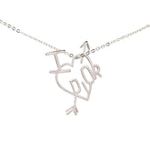 ディオール I LOVE DIOR ハートアロー チェーン ペンダント ネックレス シルバー メタル レディース Dior 【中古】