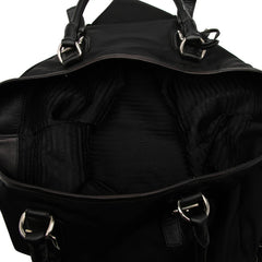 プラダ 三角ロゴプレート ハンドバッグ ショルダーバッグ 2WAY ブラック ナイロン レザー レディース PRADA 【中古】
