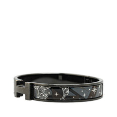 エルメス クリックHH T4 スカル モチーフ バングル ブラック メタル メンズ HERMES 【中古】