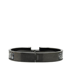 エルメス クリックHH T4 スカル モチーフ バングル ブラック メタル メンズ HERMES 【中古】