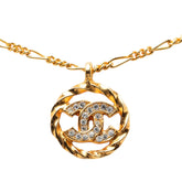 シャネル ココマーク ネックレス ゴールド メッキ ラインストーン レディース CHANEL 【中古】