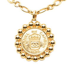 シャネル RUE CAMBON カンボン ヴィンテージ ネックレス ゴールド メッキ レディース CHANEL 【中古】