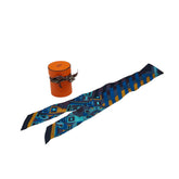 エルメス ツイリー Le Fil d Ariane アリアドネの糸 スカーフ ブルー マルチカラー シルク レディース HERMES 【中古】