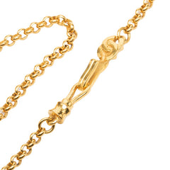 シャネル ココマーク ヴィンテージ ティアドロップ ペンダント ネックレス 97A刻印 ゴールド メッキ レディース CHANEL 中古