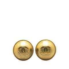 シャネル ヴィンテージ ココマーク ラウンド イヤリング ゴールド メッキ レディース CHANEL 【中古】