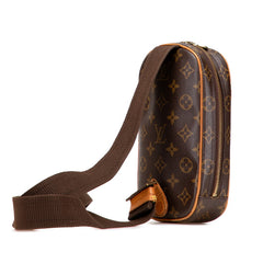 ルイ ヴィトン モノグラム ポシェットガンジュ ボディバッグ ウエストバッグ M51870 ブラウン PVC レザー メンズ LOUIS VUITTON 【中古】