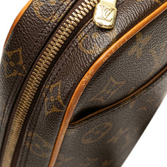 ルイ ヴィトン モノグラム ポシェットガンジュ ボディバッグ ウエストバッグ M51870 ブラウン PVC レザー メンズ LOUIS VUITTON 【中古】