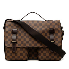 ルイ ヴィトン ダミエ ブロードウェイ ハンドバッグ ショルダーバッグ N42270 ブラウン PVC レザー レディース LOUIS VUITTON 【中古】